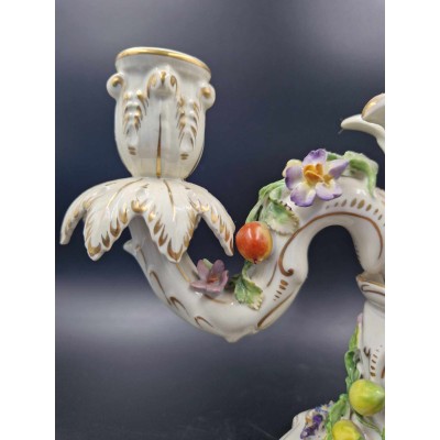 Dresden porcelain candlestick