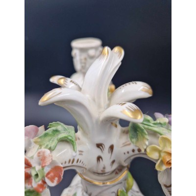 Dresden porcelain candlestick