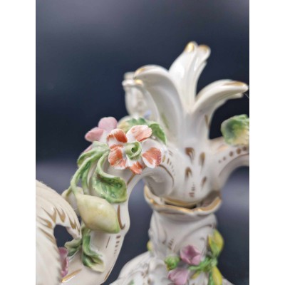 Dresden porcelain candlestick