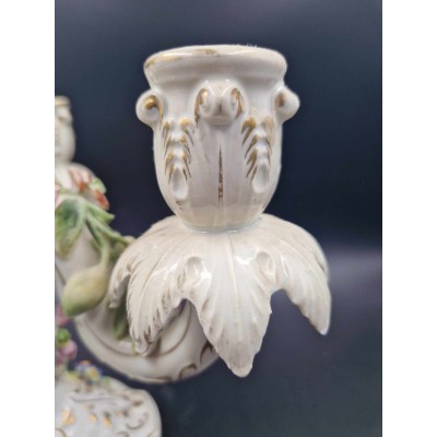 Dresden porcelain candlestick