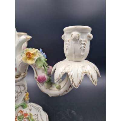 Dresden porcelain candlestick