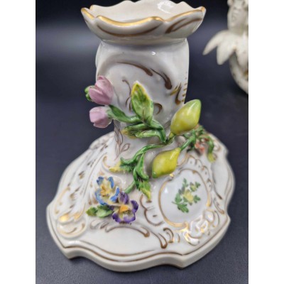 Dresden porcelain candlestick