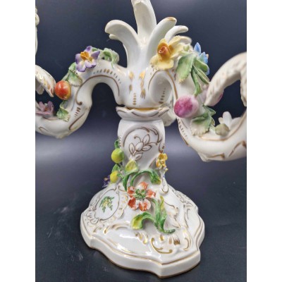 Dresden porcelain candlestick