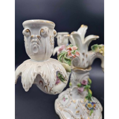 Dresden porcelain candlestick