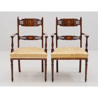 Empire style armchairs