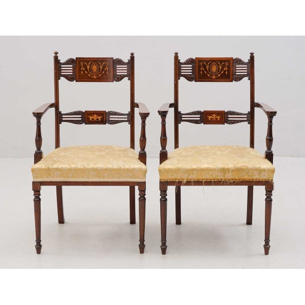 Empire style armchairs