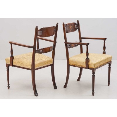 Empire style armchairs