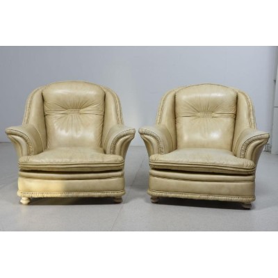Leather armchairs