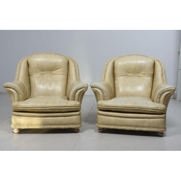 Leather armchairs
