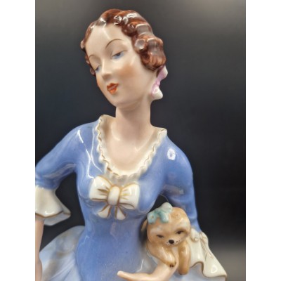 Lady with Puppy (Royal Dux)