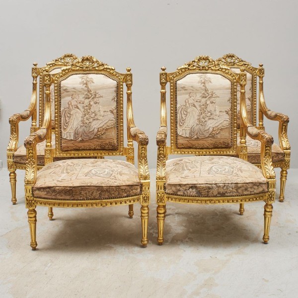 Louis XVI style armchairs