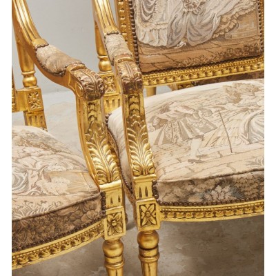 Louis XVI style armchairs