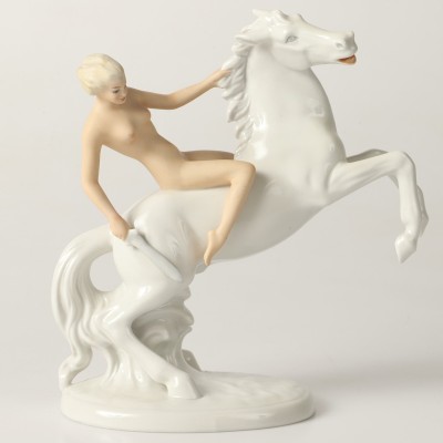 Porcelain statuette "Amazon"