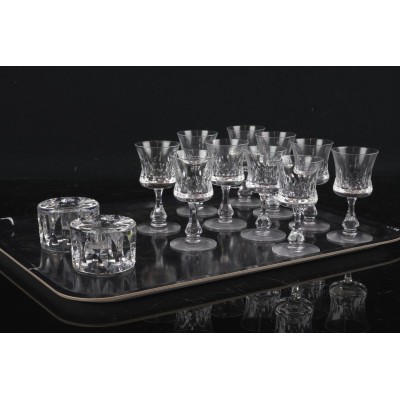 Crystal glasses "Prince" with candlesticks