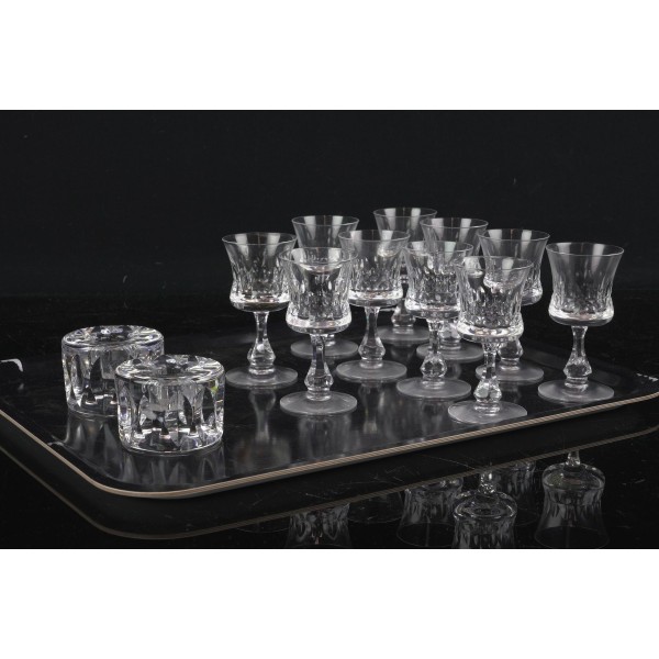 Crystal glasses "Prince" with candlesticks