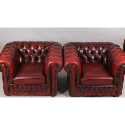 Chesterfield style armchairs