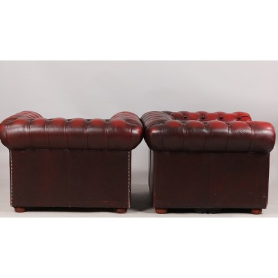 Chesterfield style armchairs