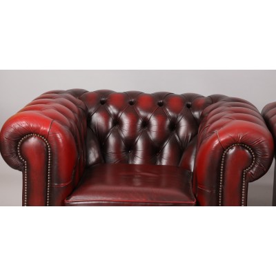 Chesterfield style armchairs