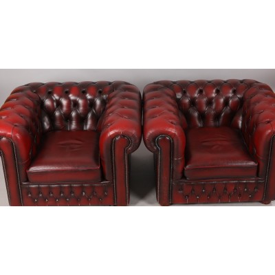 Chesterfield style armchairs