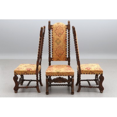 Oak Baroque style chairs
