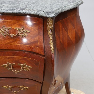Rococo chest of drawers with stone top