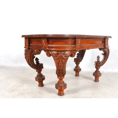 Antique console with mirror