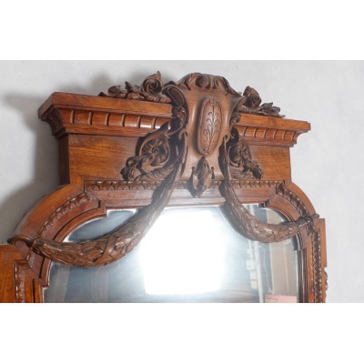 Antique console with mirror