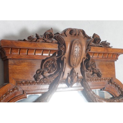 Antique console with mirror