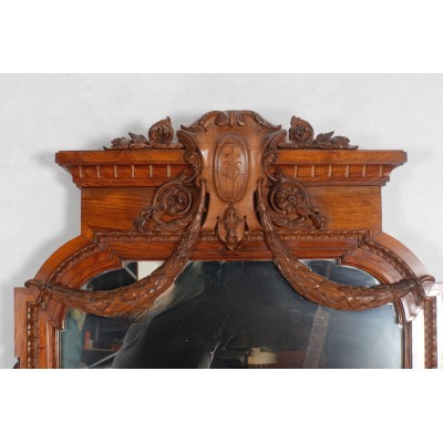Antique console with mirror