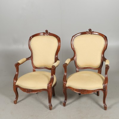 Rococo style armchairs (2 pieces)