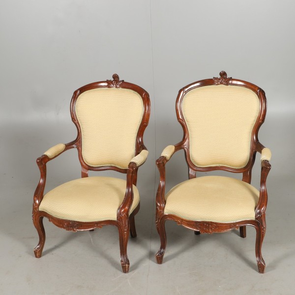 Rococo style armchairs (2 pieces)