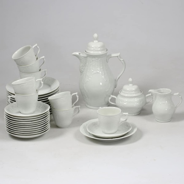 35-piece porcelain coffee set "Classic Rose", Rosenthal.