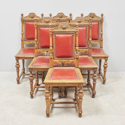Renaissance style chair set (6 pieces)