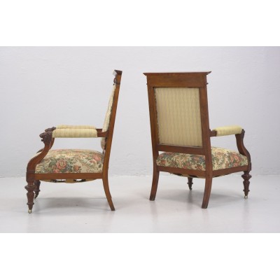 Neo-Renaissance style armchairs