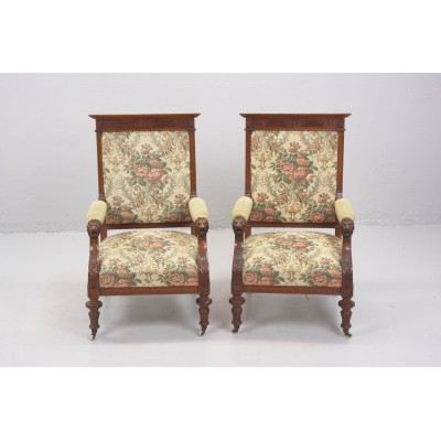 Neo-Renaissance style armchairs