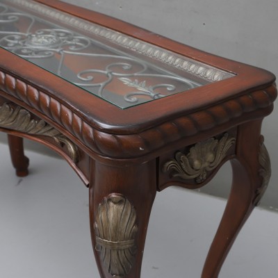 Console with mirror