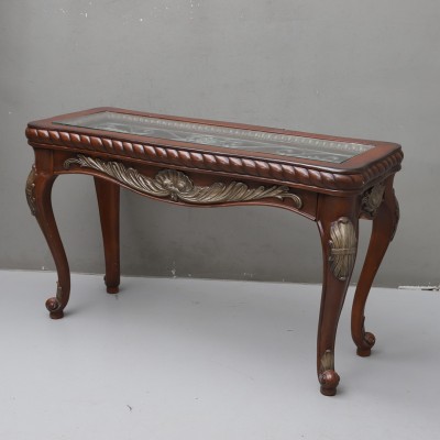 Console with mirror