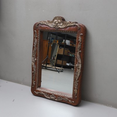 Console with mirror
