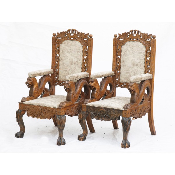 Baroque style armchairs (2 pieces)