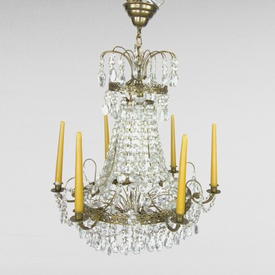 Gustavian stiliaus Krištolinis Sietynas