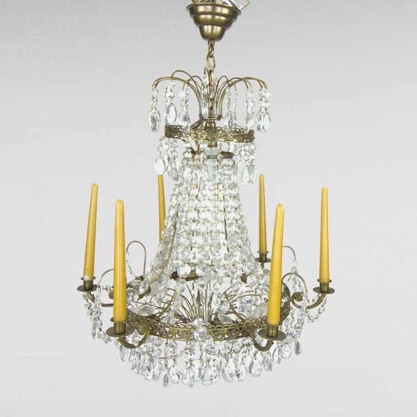 Gustavian stiliaus Krištolinis Sietynas