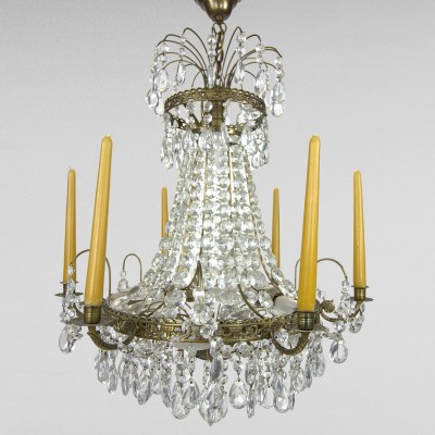 Gustavian Style Crystal Chandelier