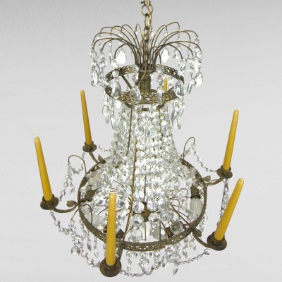 Gustavian Style Crystal Chandelier