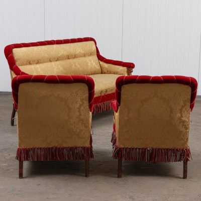 Antique upholstered living room set
