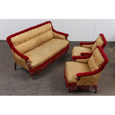 Antique upholstered living room set