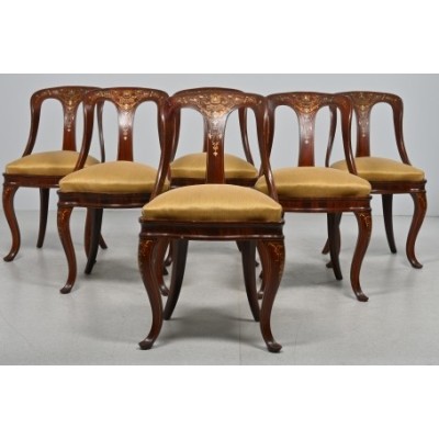 Antique Gothenburg style chairs (18th-19th century)