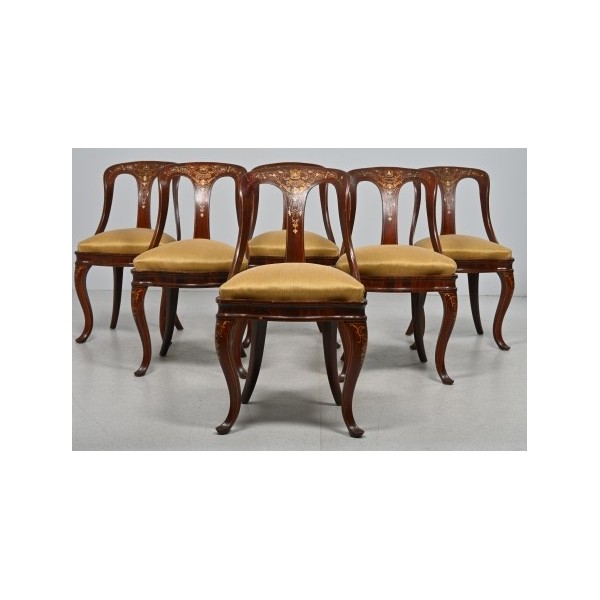 Antique Gothenburg style chairs (18th-19th century)