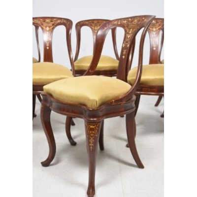 Antique Gothenburg style chairs (18th-19th century)