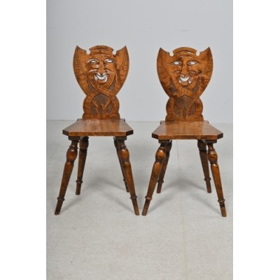 Antique wooden chairs