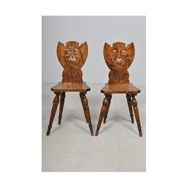 Antique wooden chairs